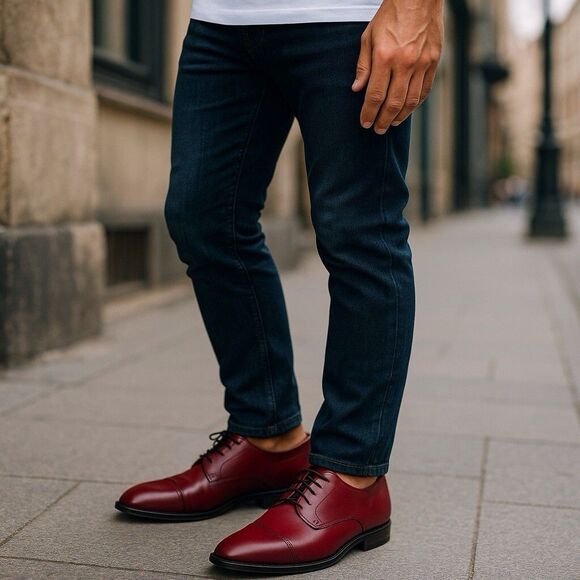Steve Madden Mens Cordovan Pontic Cap Toe Derby Leather Dress Shoes Size 13M - Picture 12 of 13